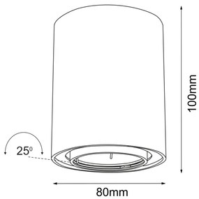 Brosline 1258 - Lampă spot POINT 1xGU10/10W/230V negru