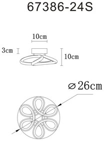 Plafoniera LED CCT MELISAND argintiu mat