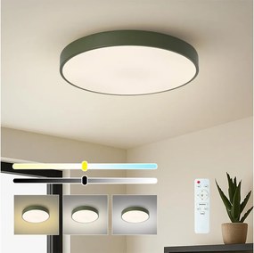 Brilagi - Plafonieră LED dimabilă POOL LED/60W/230V 3000-6000K 50 cm verde+telecomandă