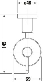 Duravit 99161000 – Dozator de săpun montat pe perete D-CODE, 390 ml, sticlă mată / crom lucios