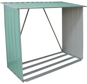 Adăpost din tablă pentru lemne 189 x 76 x 191 cm, verde
