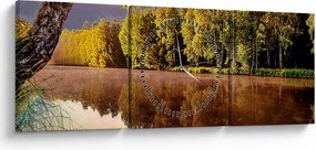 Tablou - După râu (cu ceas) (90x30 cm)