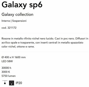 Lustra LED suspendata design decorativ Galaxy sp6