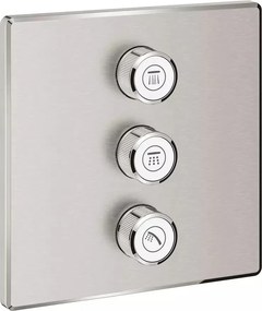 Baterie dus incastrata Grohe Grohtherm SmartControl pentru 3 iesiri crom periat Supersteel