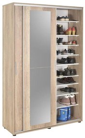 Pantofar Adore Porto cu cuier, 2 usi cu oglinda, 12 rafturi, capacitate 35 perechi incaltaminte, 120 x 212 x 40 Cm