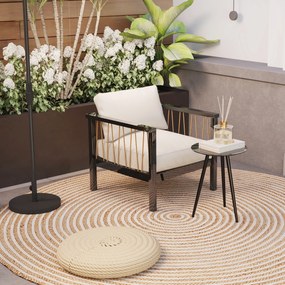 Outsunny Masă de cafea mică rotundă, masă de sprijin, blat din sticlă securizată, picioare ascuțite, cadru din oțel, Ø 40 x 50 cm, negru | Aosom Romania