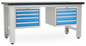 Masa atelier Solid MDF-44, 180 cm, 2 cutii suspendate, negru
