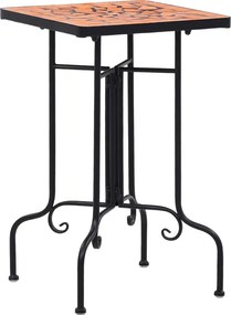 vidaXL Masă laterală cu mozaic, cărămiziu, ceramică