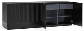 Comodă Teulat Doric, lățime 200 cm, negru