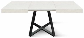 Masa Ariel  extensibila, picior metalic negru - BLAT GRI CIMENT