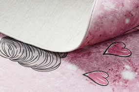 BAMBINO 2185 covor lavabil Balerina, pisicuta pentru copii anti-alunecare roz - SECUNDAR-COTATI PRODUSUL