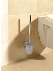 Perie de toaletă de perete SAMBA sticlă alburie/crom lucios