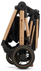 Cărucior de copii combinat 3 în 1 KINDERKRAFT ESME Pure black + scaun auto MINK PRO