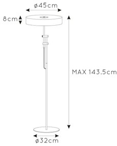 Lampadar Lucide 30770/02/02 GIADA 2xE27/60W/230V
