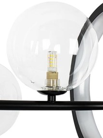 Lustra moderna cu 10 de surse de lumina si LED LINEA 120