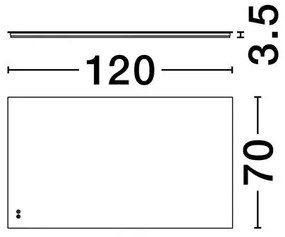 Oglinda baie cu iluminat LED IP44 Alda, 70x120cm
