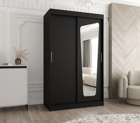 Dulap de haine 120 cm Mokka (Negru). 1126025
