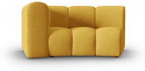 Modul pentru canapea Lupine in semicerc cu tapiterie din tesatura structurala, galben