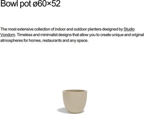 Ghiveci plante design decorativ modern exterior/interior CUENCO BOWL POT 60x52cm