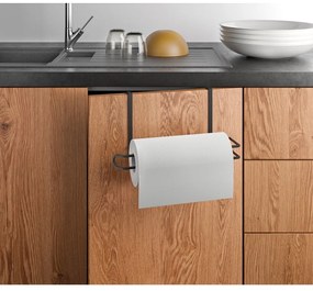 Suport suspendat pentru prosoape de bucătărie Metaltex, negru