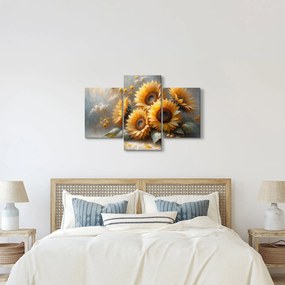 Tablou - Pictură cu floarea-soarelui (90x60 cm)