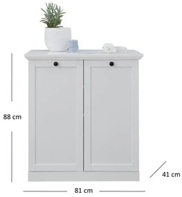Comodă Brendon 2D (alb). 1052791