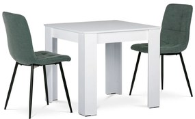 Set masă MDF cu 2 scaune, 80 x 80 x 75 cm, alb