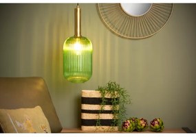 Lustră pe cablu MALOTO 1xE27/40W/230V d. 20 cm verde Lucide 45386/20/33