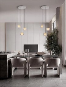 Lustra cu 3 pendule LED design modern KEROS
