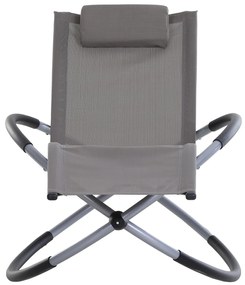 Outsunny Scaun Balansoar Zero-Gravity din Textilen, Design Ergonomic, Confort Superior, Gri, 154x80x84cm | Aosom Romania