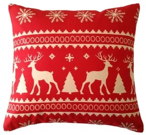 Set de 2 fete de perna RENUL DE CRACIUN SI BRAD 40x50 cm