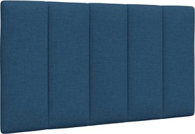 vidaXL Pernă pentru tăblie de pat, Hanko, albastru, 90 cm, material textil