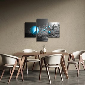 Tabloul bilelor albastru deschis (90x60 cm)
