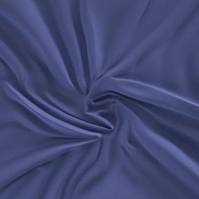Kvalitex Cearșaf din satin cu elastic, albastruînchis, 100 x 200 cm, 100 x 200 cm
