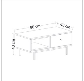 Masă de cafea Norbie (antracit). 1088304