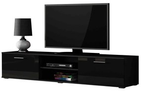 Dulap TV Baha B3 (Negru + lucios negru) . Promo -16%. 1106194
