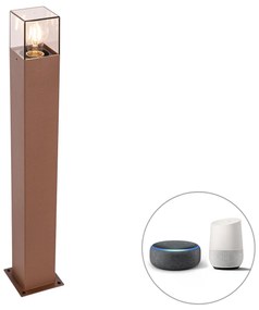 Lampă de exterior cu stativ inteligent maro ruginit 70 cm inclusiv Wifi P45 - Denmark