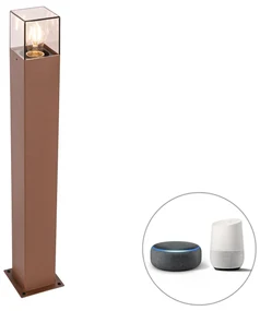 Lampă de exterior cu stativ inteligent maro ruginit 70 cm inclusiv Wifi P45 - Denmark