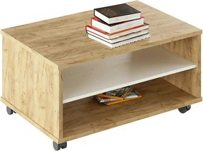 Masuta cafea RIOMA TYP 32, stejar artisan/alb, DTD laminat, 90x60x45 c