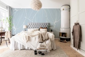 Fototapet, Big Leafs, Baby Blue, Rebel Walls