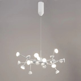 Lustra LED design modern ADN alb Medium