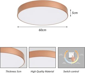 Brilagi - Plafonieră LED POOL LED/60W/230V 3000/4000/6000K Ø 60 cm bronz