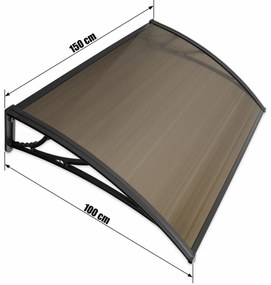 Copertină pentru ușă Aldotrade 150 x 100 cmLagrada, maro