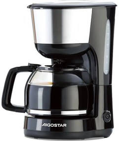 Cafetieră 1,25l cu picurare Aigostar 1000W/230V negru