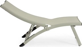 Șezlong de grădină taupe din metal Taylor – Bizzotto