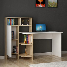 Birou Slate Alb - Oak 120x60x112 cm