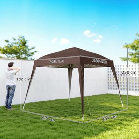 Outsunny Foisor Pliabil 2.4x2.4m, Foisor de Gradina Structura | Aosom Romania