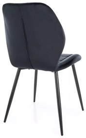 Scaun de dining JAKE VELVET negru