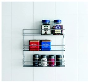 Organizator pentru mirodenii de montat pe perete din oțel – Metaltex