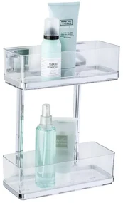 Raft baie cu 2 niveluri QUADRO, Transparent, 32,5x25,5x14 cm, WENKO